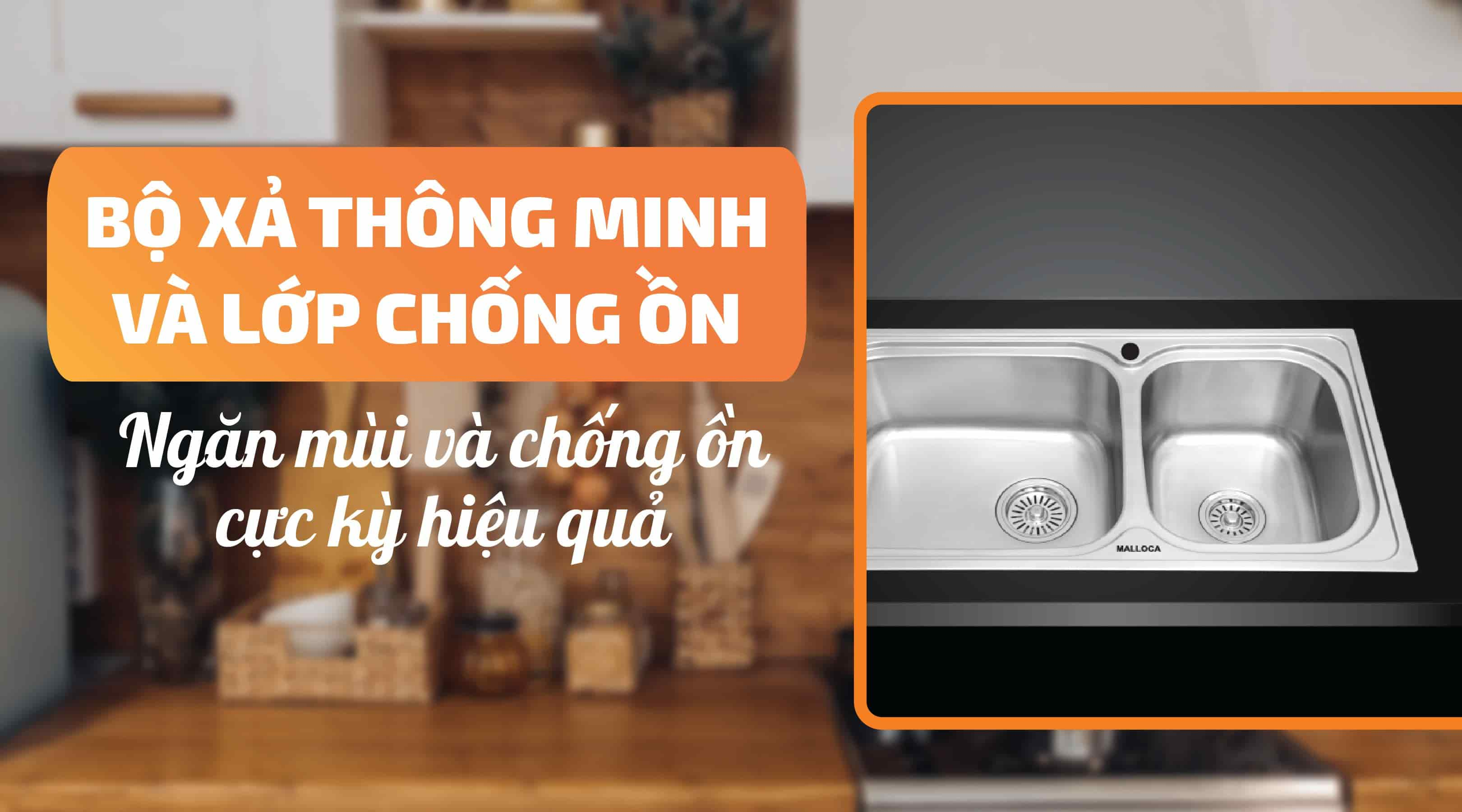 Chậu rửa chén Malloca MS 2025 - Bộ xả thông minh